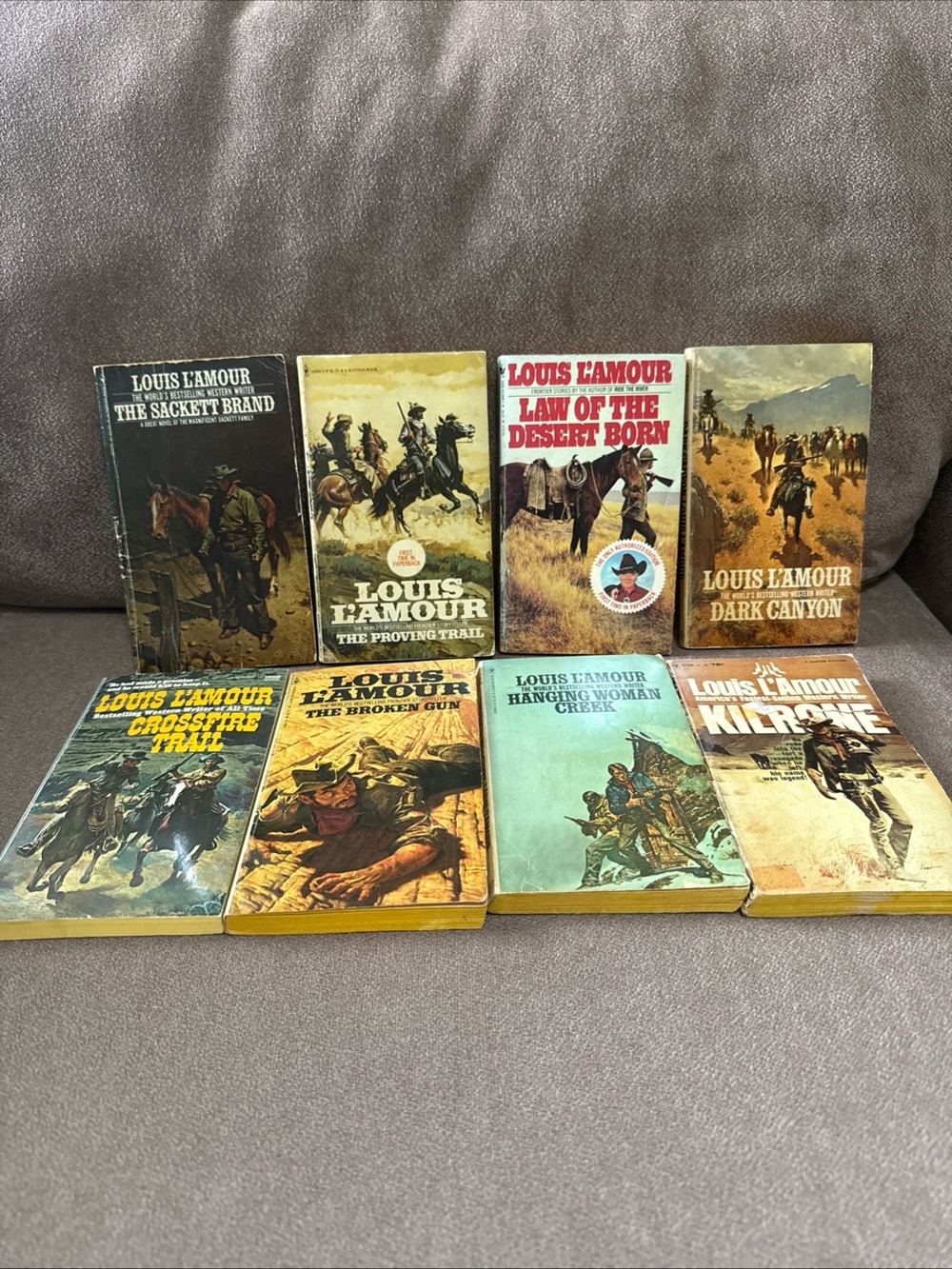 Louis L'Amour Vintage Paperback Book Lot - Westerns - lot of 8 vintage